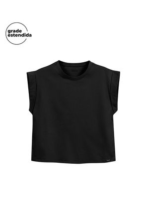 T-Shirt Feminina Lisa Marialícia Preto