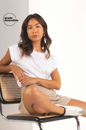 T-Shirt Feminina Lisa Marialícia Branco