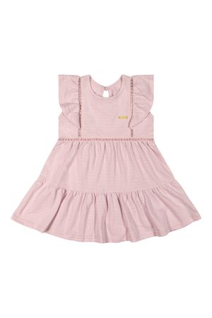 Vestido Infantil Menina Babados Colorittá Rosa