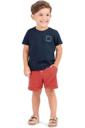 Conjunto Infantil Menino Bordado Colorittá Azul