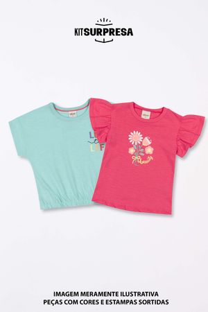 Kit Surpresa 2 Blusas Infantil Menina