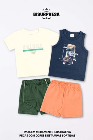 Kit Surpresa 2 Conjuntos Infantil Menino