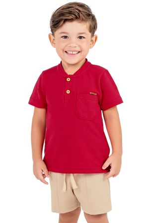 Conjunto Infantil Menino Botões Colorittá Vermelho