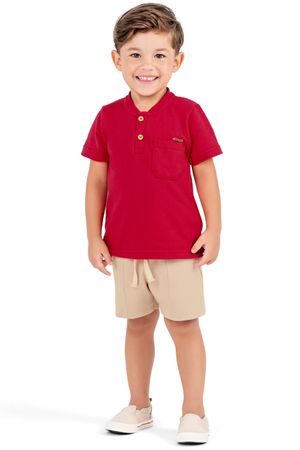 Conjunto Infantil Menino Botões Colorittá Vermelho