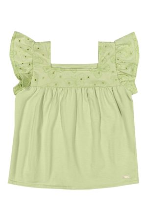Blusa Infantil Menina Babados Elian Verde