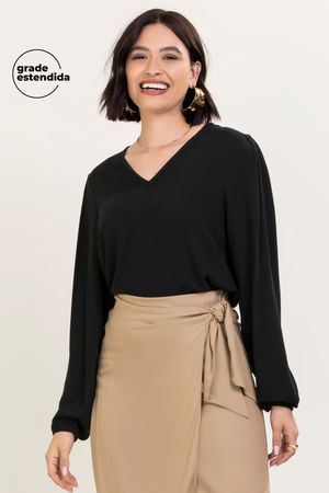 Blusa Feminino Marialícia Preto