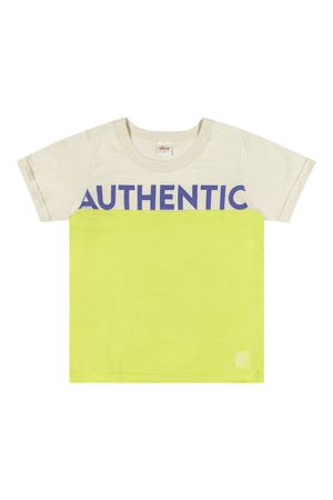 Camiseta Infantil Menino Autêntica Elian Cinza