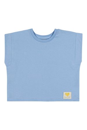 Blusa Infantil Menina em Molecotton Colorittá Azul