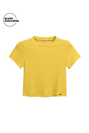 Blusa Feminina Básica Marialícia Amarelo