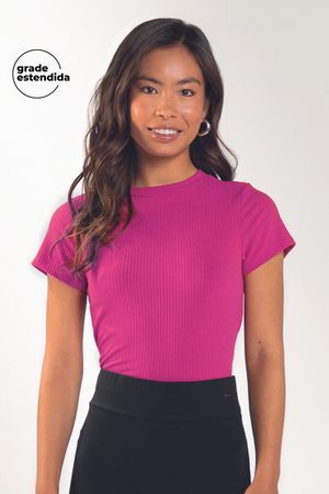 Blusa Feminina Básica Marialícia Rosa