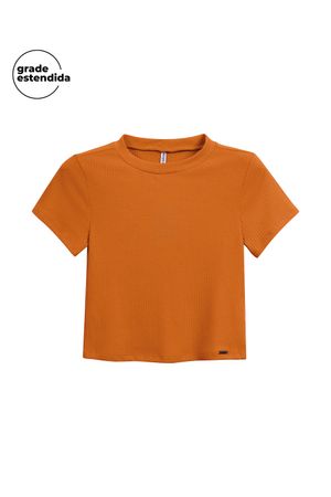 Blusa Feminina Básica Marialícia Laranja