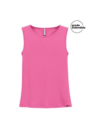 Regata Feminina Básica Alça Larga Marialícia Rosa