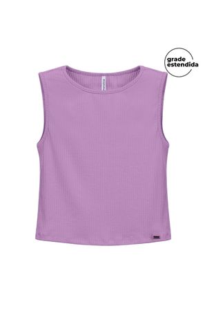 Blusa Regata Cavada Marialícia Lilás