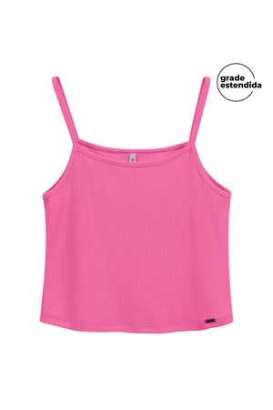 Regata Feminina Básica Com Alças Marialícia Rosa