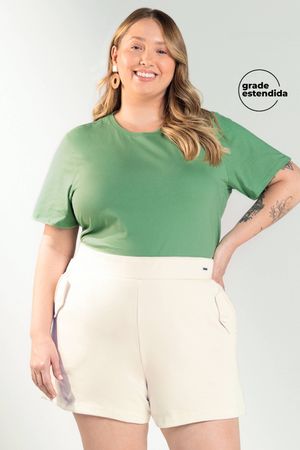 Blusa Feminina Básica Ampla Marialícia Verde