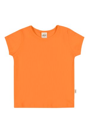 Blusa Infantil Menina Básica Elian Laranja