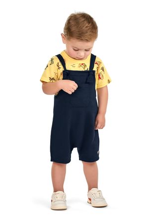 Conjunto Bebê Menino Jardineira Elian Amarelo