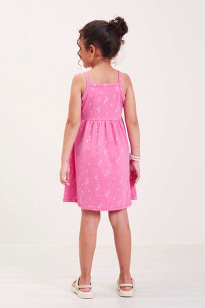 Vestido Infantil Menina Estampado Elian Rosa