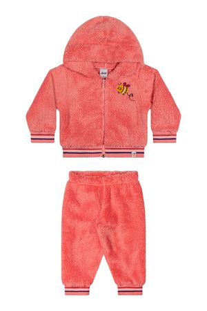 Conjunto Bebê Menina Peluciado Elian Laranja