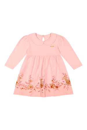 Vestido Bebê Menina Gola Boneca Colorittá Rosa