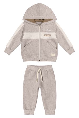 Conjunto Bebê Menino Moletom Linho Colorittá Marrom