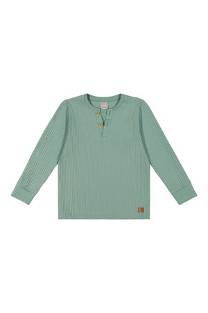 Camiseta Infantil Menino Tricô Botões Colorittá Verde
