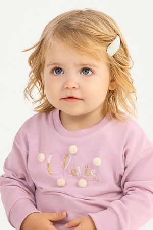 Conjunto Bebê Menina Blusão Pompom Colorittá Rosa