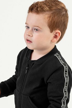 Conjunto Infantil Menino Moletom Com Zíper Colorittá Preto