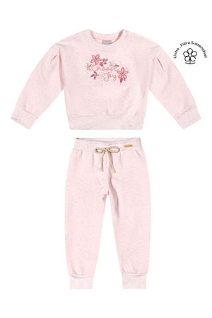 Conjunto Infantil Menina Moletom Linho Colorittá Rosa