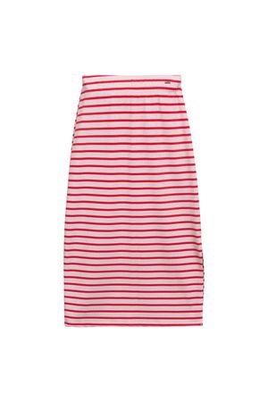 Saia Midi Listrada Marialícia Vermelho