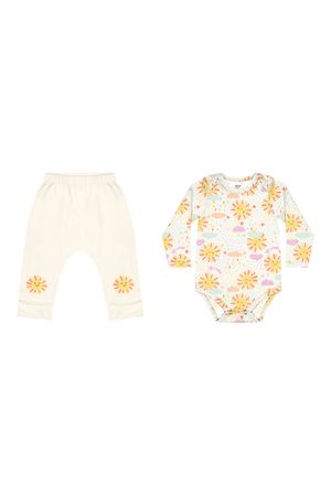 Conjunto Bebê Menina Estampado Elian Amarelo