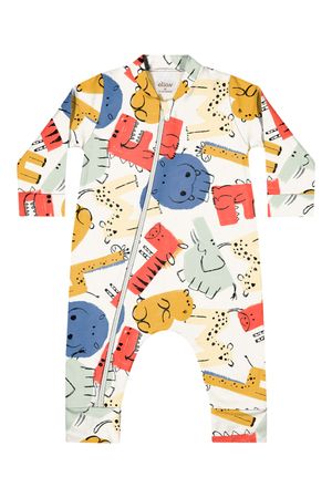 Macacão Bebê Menino Estampado Elian Bege