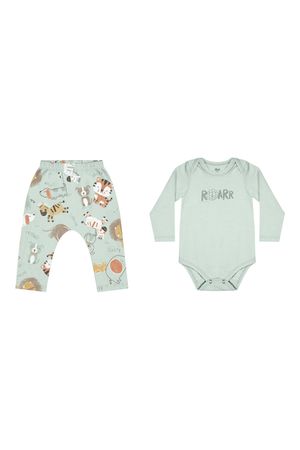Conjunto Bebê Menino Estampado Elian Verde