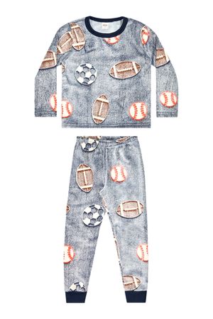 Pijama Infantil Menino Peluciado Esportes Elian Azul
