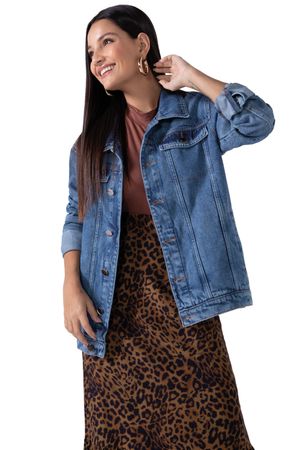 Saia Feminina Midi Babado Animal Print Marialícia Marrom