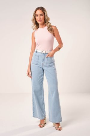 Regata Feminina Alças Largas Marialícia Rosa