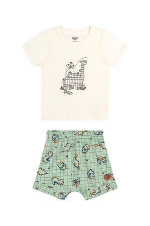 Conjunto Infantil Menino Vamos Brincar Elian Bege