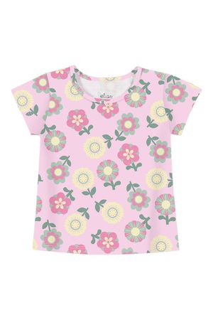 Blusa Infantil Menina Estampada Elian Rosa