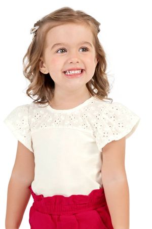 Blusa Infantil Menina Bordado Colorittá Bege