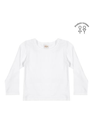 Blusa Infantil Unissex Malha Térmica Elian Branco