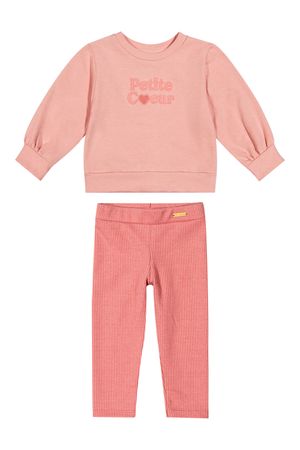 Conjunto Bebê Menina Molecotton Petite Coeur Colorittá Rosa