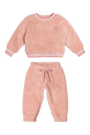 Conjunto Bebê Menina Peluciado Com Brilho Colorittá Rosa