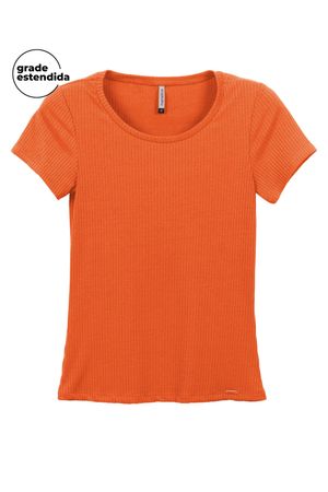 Blusa Feminina Básico Refinado Marialícia  Laranja