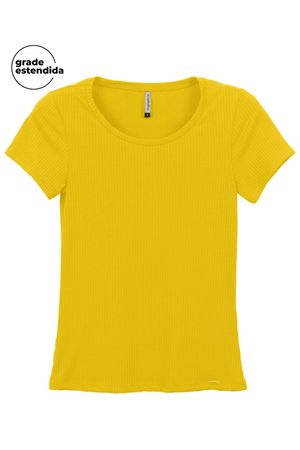Blusa Feminina Básico Refinado Marialícia  Amarelo