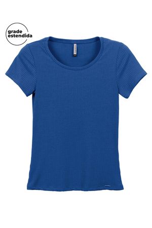 Blusa Feminina Básico Refinado Marialícia  Azul