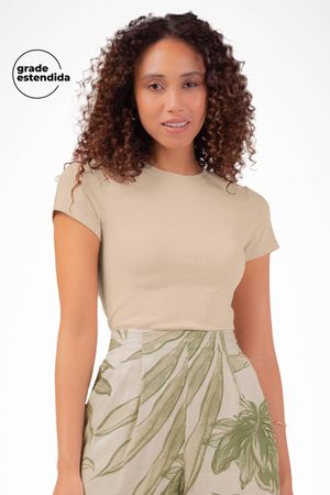 Blusa Feminina Elegância Prática Marialícia  Bege