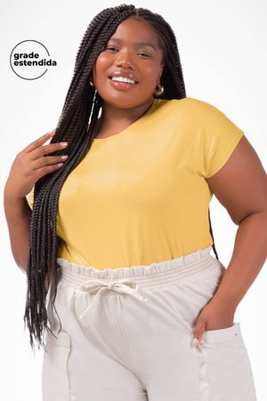 Blusa Feminina Viscose Básica Marialícia  Amarelo