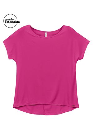 Blusa Feminina Básica Lisa Marialícia Rosa