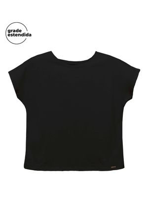 Blusa Feminina Viscose Básica Marialícia  Preto