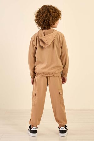 Jaqueta Infantil Menino Com Capuz Elian Marrom